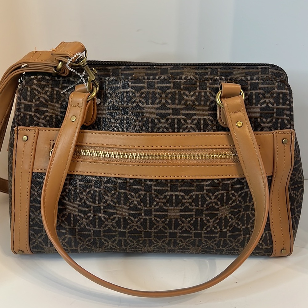 BROWN AND TAN HAND BAG - Picture 1 of 16